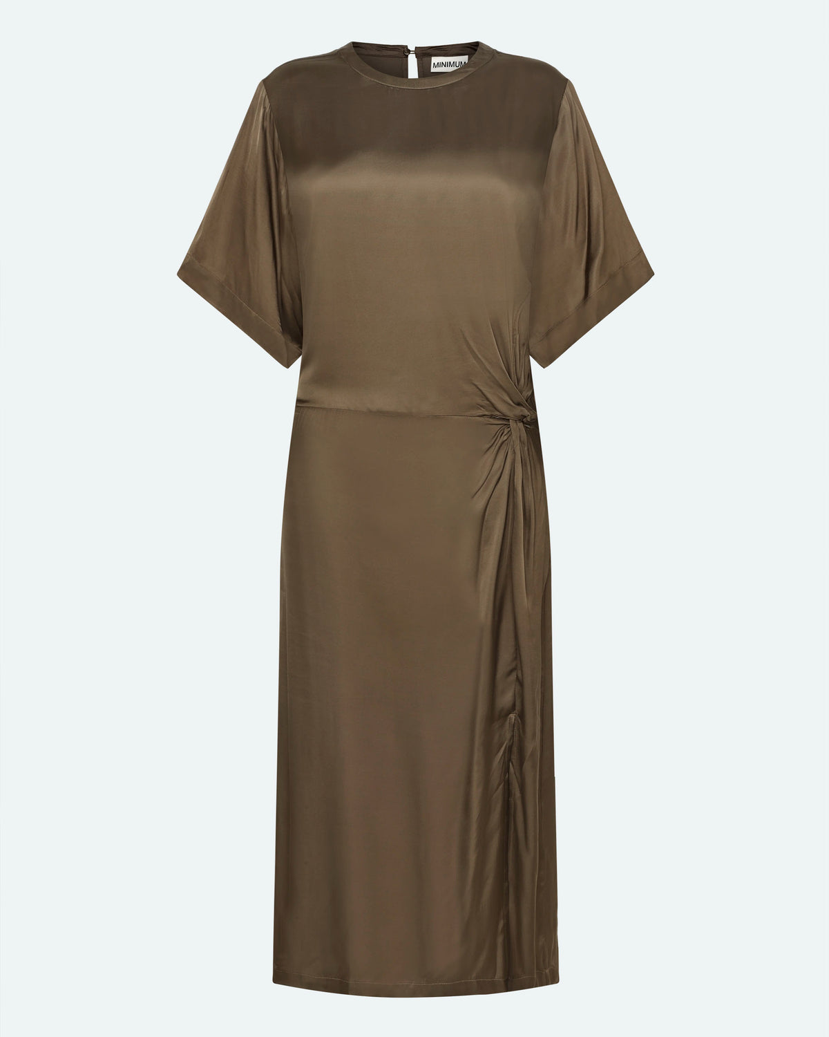 minimum female Josie satin midi dress 4165 Midi Dress 1815 Shitake
