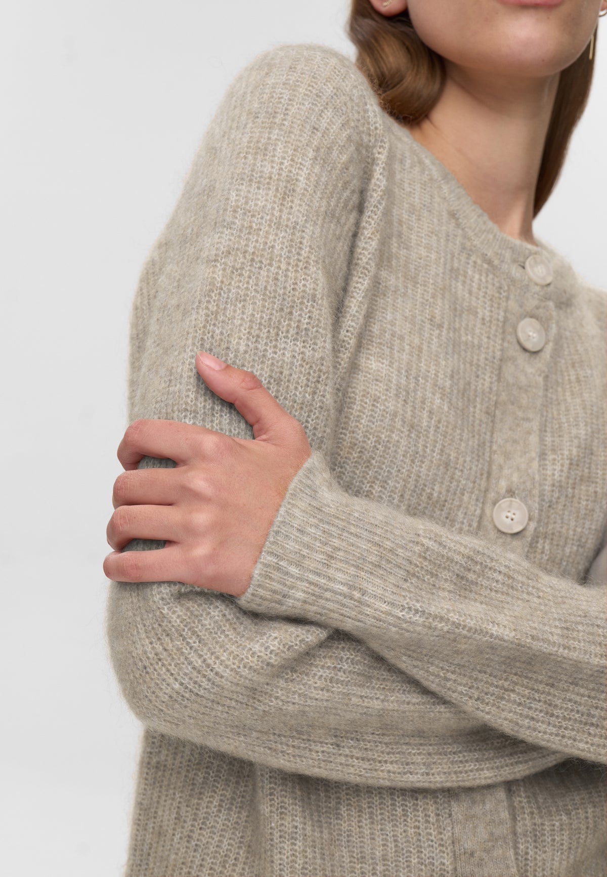 minimum female Kora cardigan 9965 Cardigan 058 Warm Sand