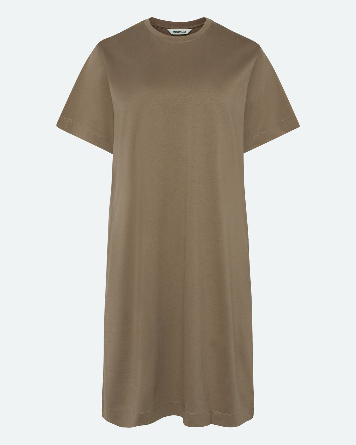 minimum female Lida t-shirt dress 4249 GOTS Short Dress 1609 Greige