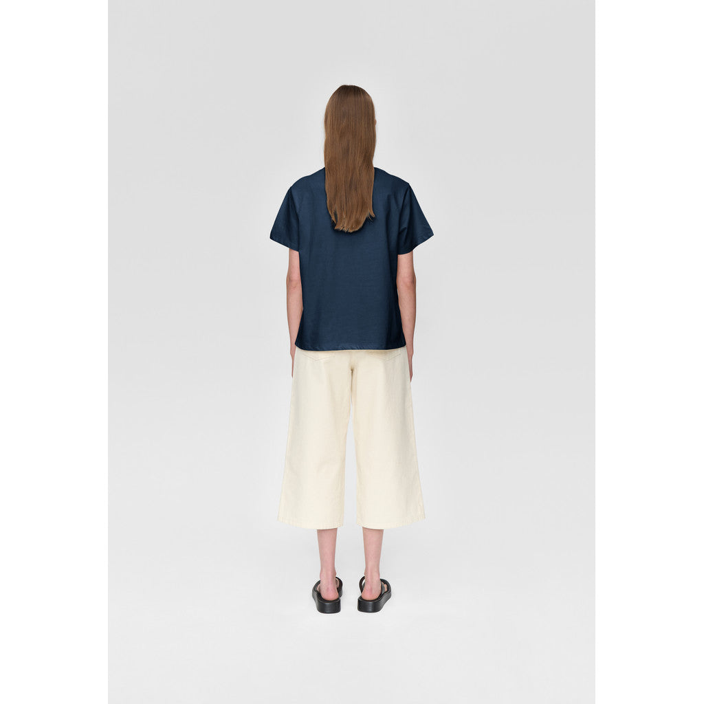 minimum female Lilou ss t-shirt G029 GOTS Short Sleeved T-shirt 4027 Insignia blue