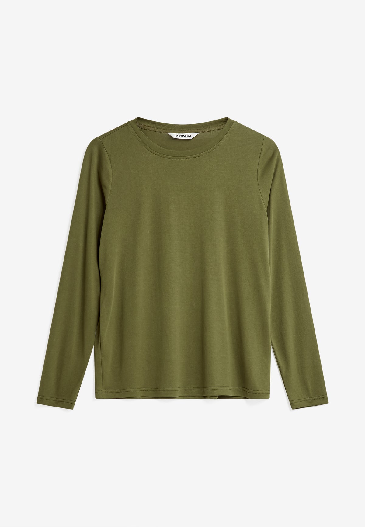 minimum female Margot Tee 0281 Long Sleeved T-shirt 0529 Sphagnum