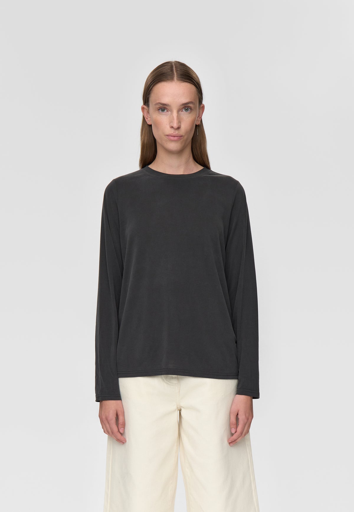 minimum female Margot Tee 0281 Long Sleeved T-shirt 999 Black