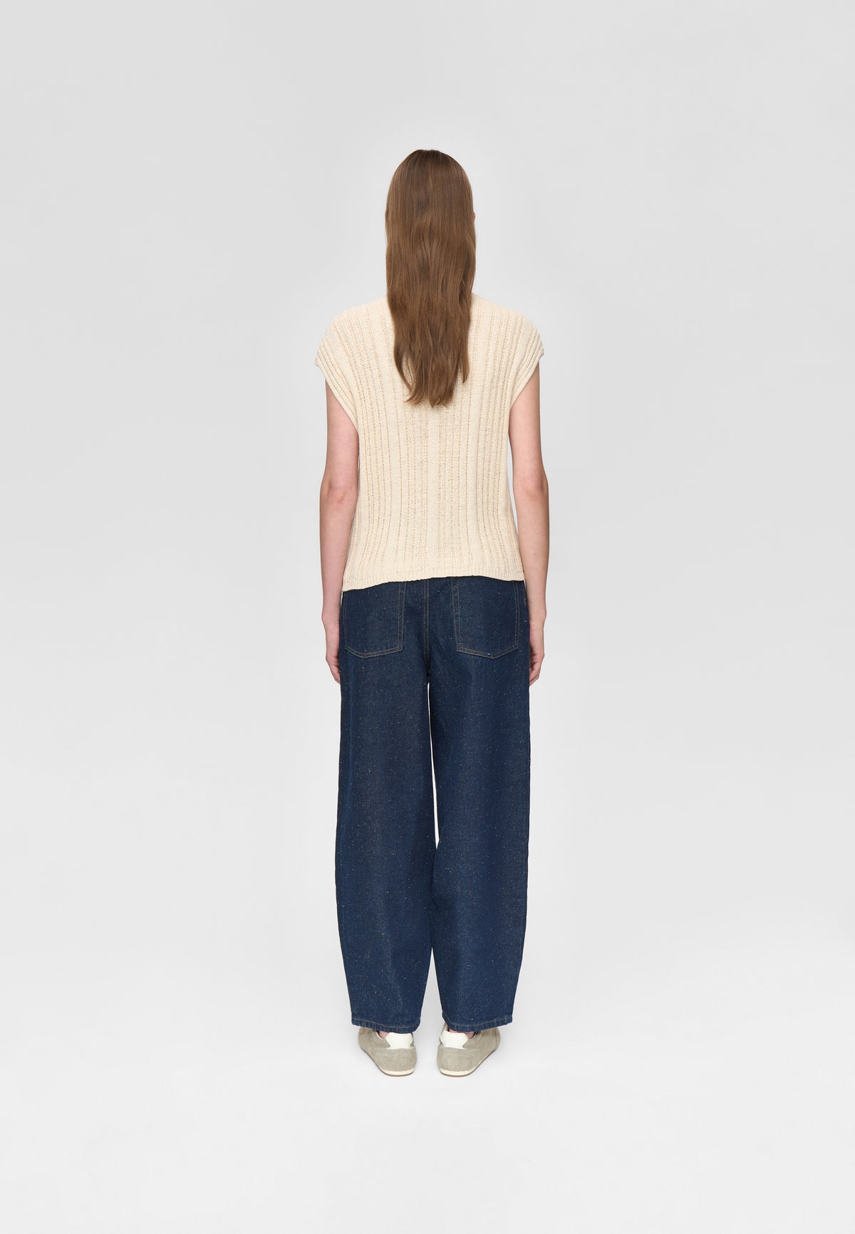 minimum female Mariana half zip vest 4548 Waistcoat 0608 Coco Milk