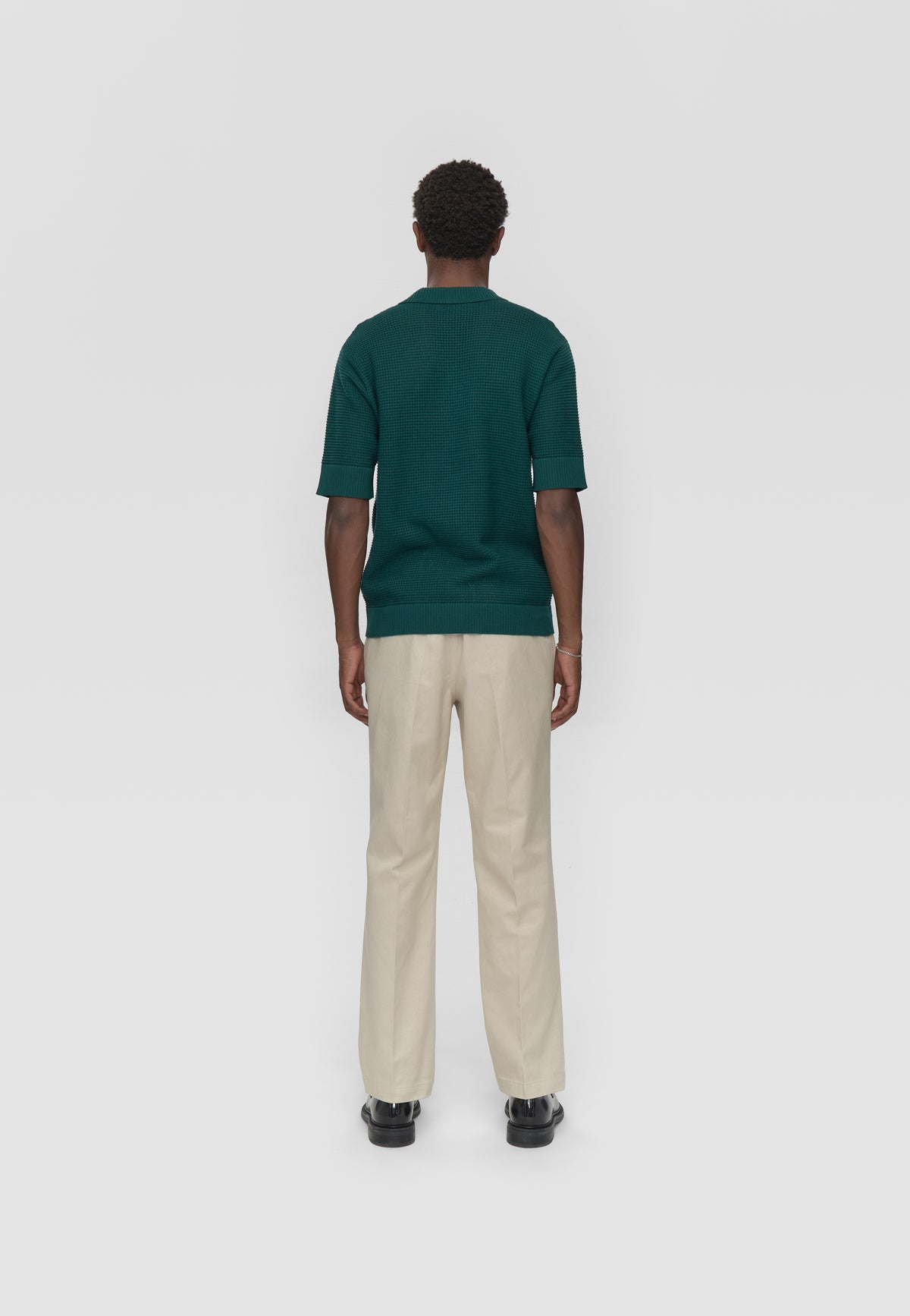 minimum male Mason crochet polo shirt 4177 Polo 1920 Botanical green