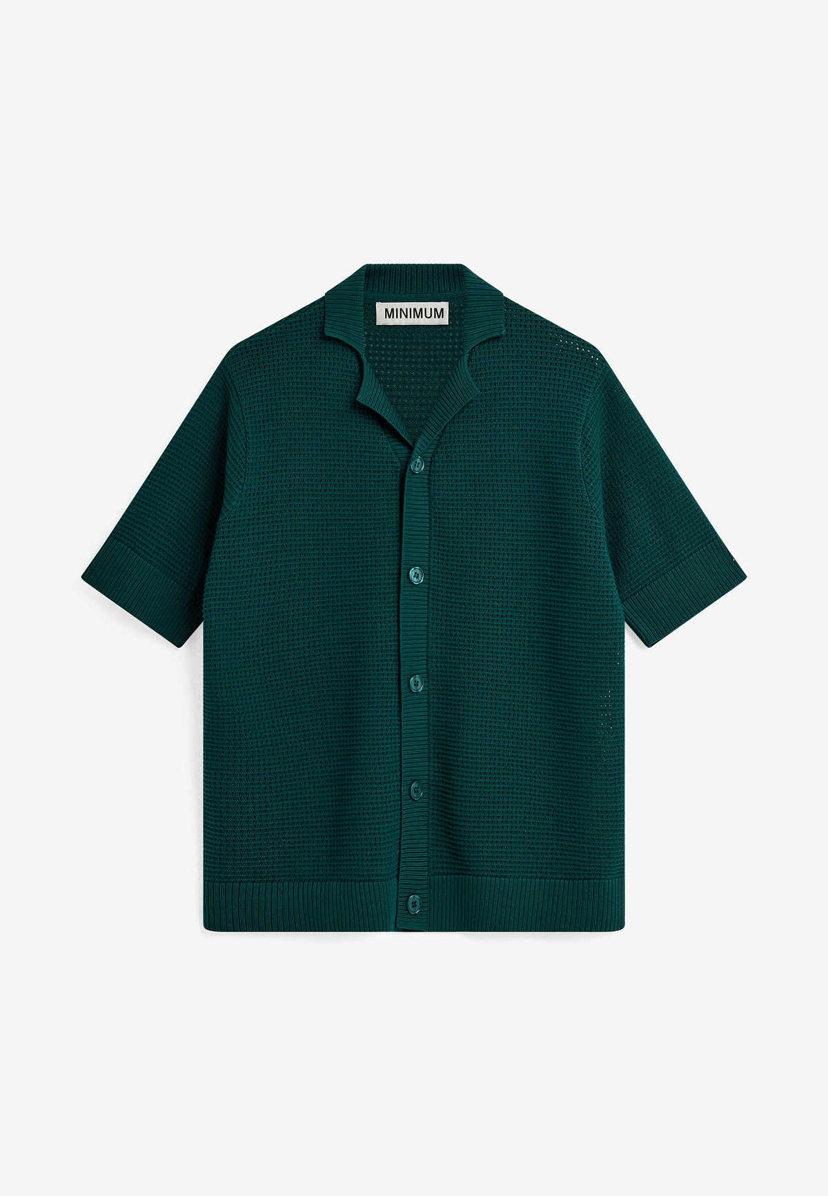 minimum male Mason crochet polo shirt 4177 Polo 1920 Botanical green