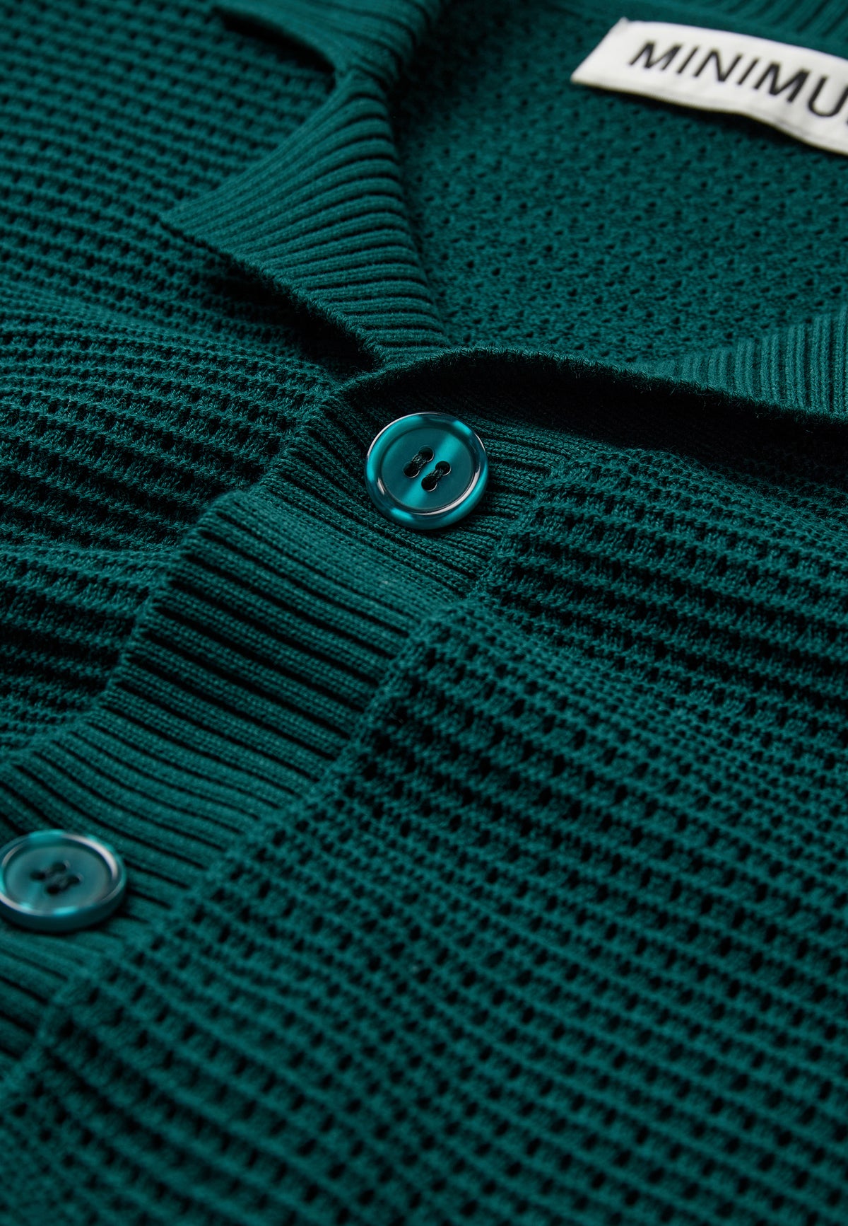 minimum male Mason crochet polo shirt 4177 Polo 1920 Botanical green