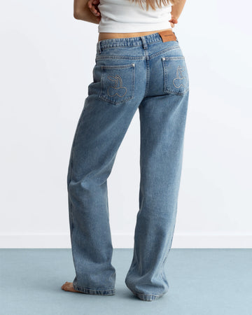 Basic Straight Jeans Blue