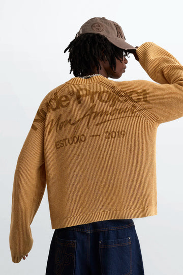 The Promotion Knit Sweater Dark Orange