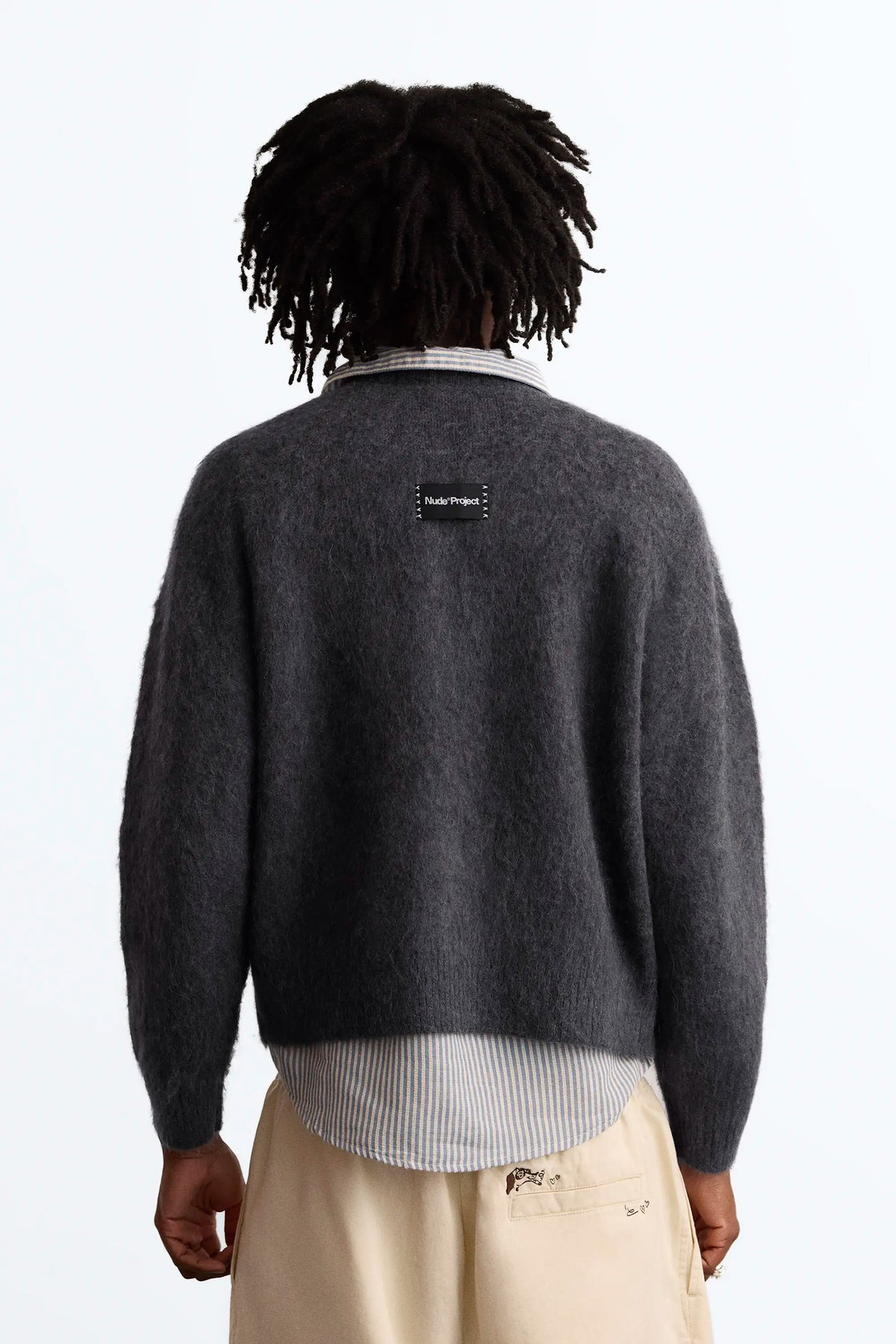 Alpaca Knit Sweater Grey