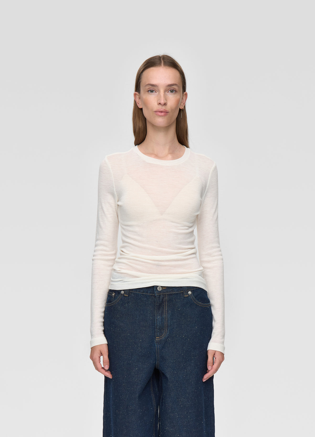 minimum female Natashas long sleeved t-shirt 3736 Jumper 0608 Coco Milk