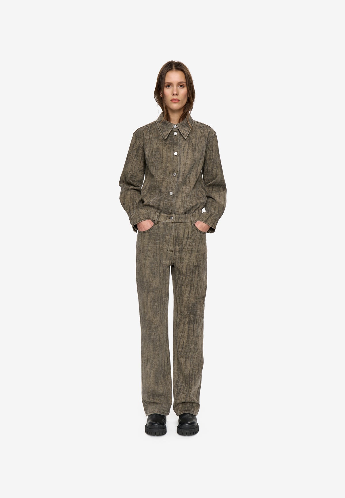minimum female Sienna mw jeans 4838 Loose Jeans 1815 Shitake