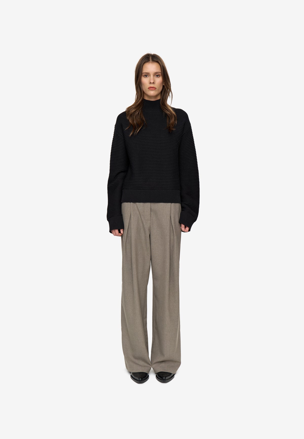 minimum female Sissel t-n jumper G035 Turtleneck 999 Black