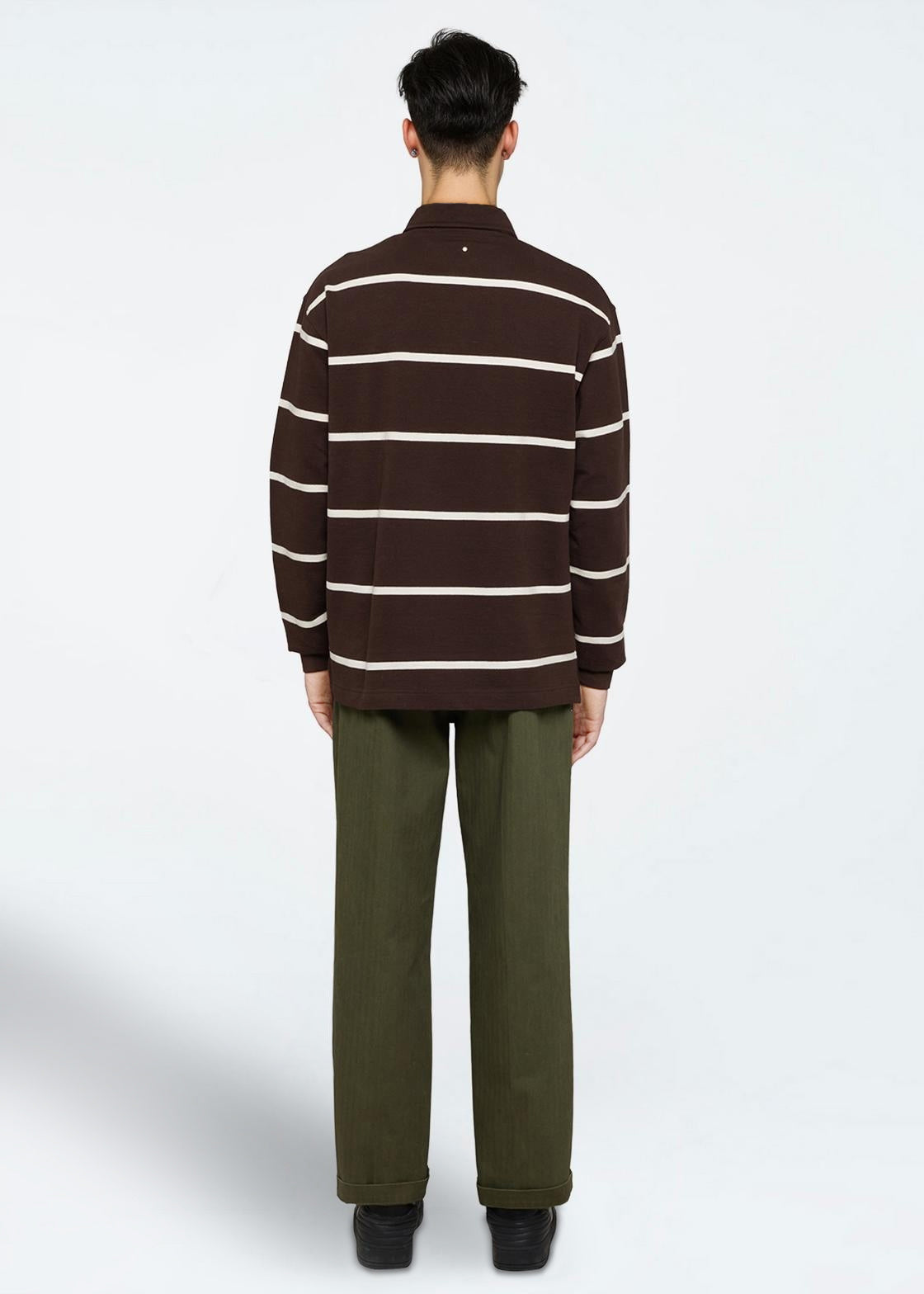 minimum male Tate rugby polo 4456 GOTS Polo 1914 Seal Brown