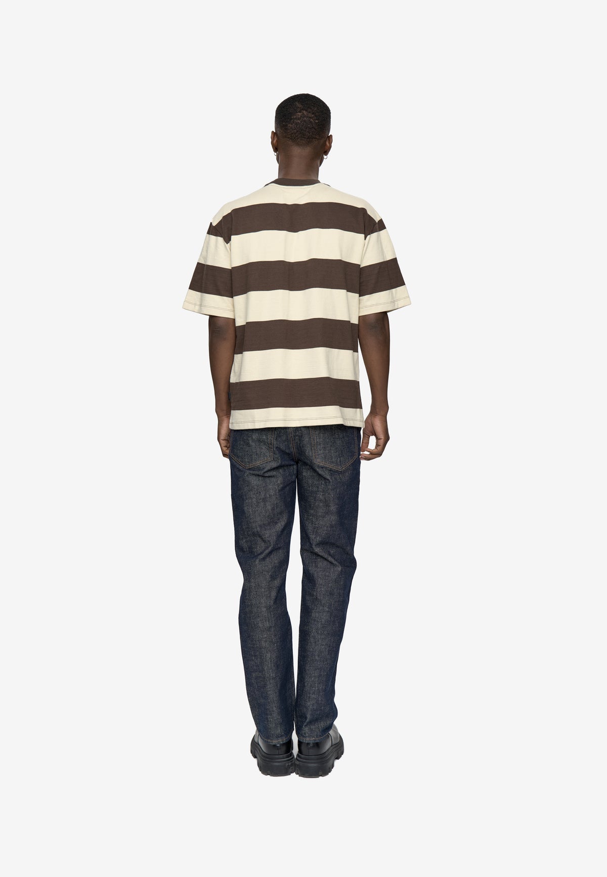 minimum male Terry rls YD strp ss tee 4607 Short Sleeved T-shirt 0812 Turkish Coffee