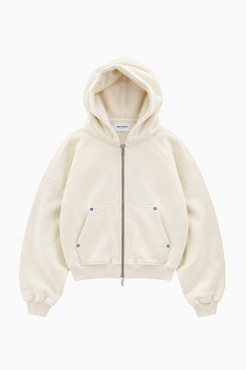 Beast Zip-Up Hoodie Marshmallow